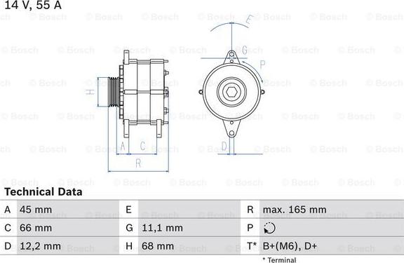 BOSCH 0 986 033 890 - Генератор unicars.by