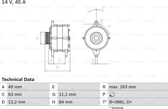 BOSCH 0 986 033 880 - Генератор unicars.by