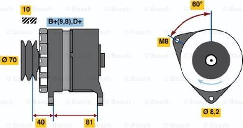 BOSCH 0 986 033 240 - Генератор unicars.by