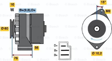 BOSCH 0 986 033 260 - Генератор unicars.by