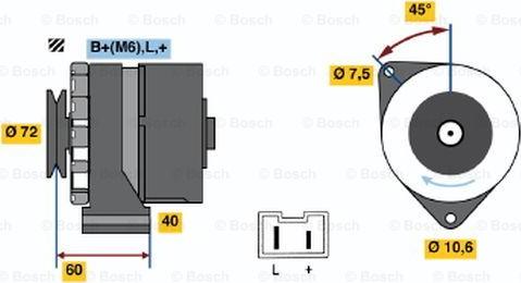 BOSCH 0 986 032 061 - Генератор unicars.by