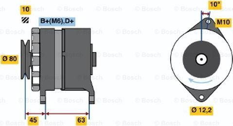 BOSCH 0 986 032 780 - Генератор unicars.by