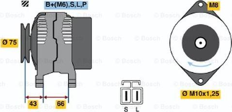 BOSCH 0 986 037 491 - Генератор unicars.by