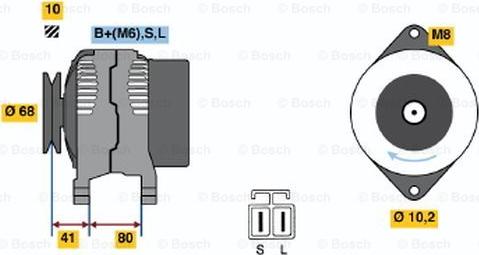 BOSCH 0 986 037 521 - Генератор unicars.by