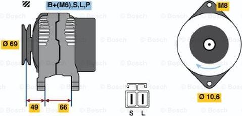 BOSCH 0 986 037 691 - Генератор unicars.by