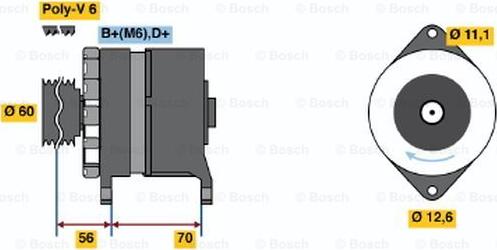 BOSCH 0 986 037 140 - Генератор unicars.by