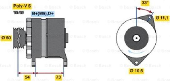 BOSCH 0 986 037 160 - Генератор unicars.by