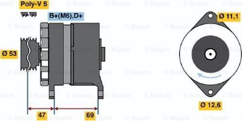 BOSCH 0 986 037 120 - Генератор unicars.by