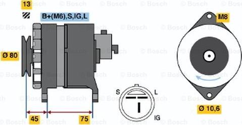 BOSCH 0 986 037 831 - Генератор unicars.by