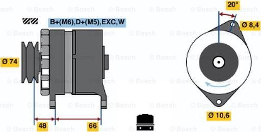 BOSCH 0 986 037 241 - Генератор unicars.by