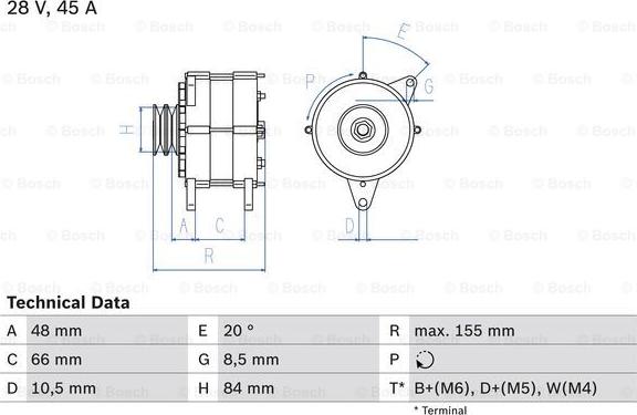 BOSCH 0 986 037 221 - Генератор unicars.by