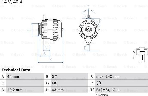 BOSCH 0 986 037 271 - Генератор unicars.by