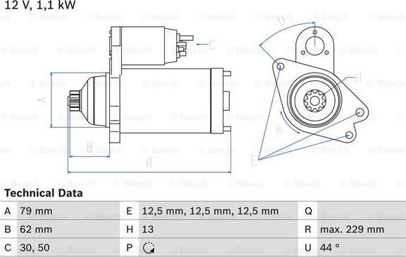 BOSCH 0 986 029 110 - Стартер unicars.by