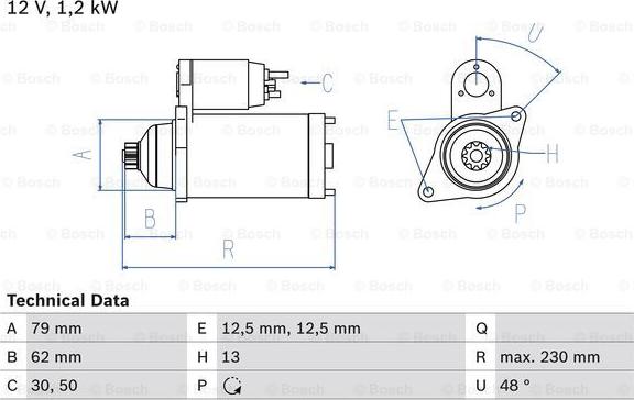 BOSCH 0 986 029 120 - Стартер unicars.by