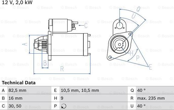 BOSCH 0 986 024 090 - Стартер unicars.by