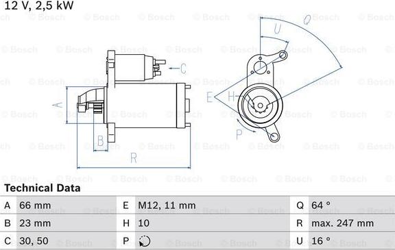 BOSCH 0 986 024 040 - Стартер unicars.by