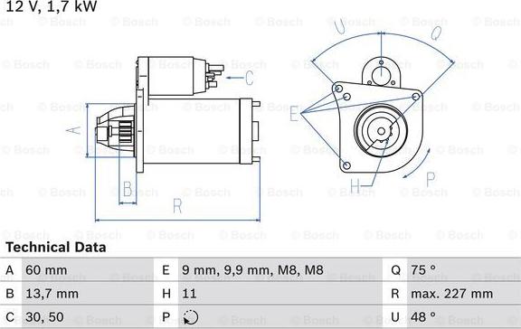 BOSCH 0 986 024 060 - Стартер unicars.by