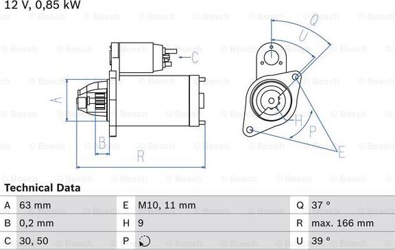 BOSCH 0 986 024 190 - Стартер unicars.by