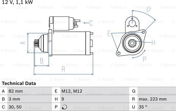 BOSCH 0 986 024 180 - Стартер unicars.by