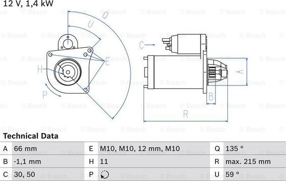 BOSCH 0 986 024 130 - Стартер unicars.by