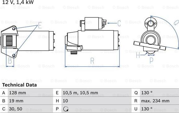 BOSCH 0 986 024 730 - Стартер unicars.by