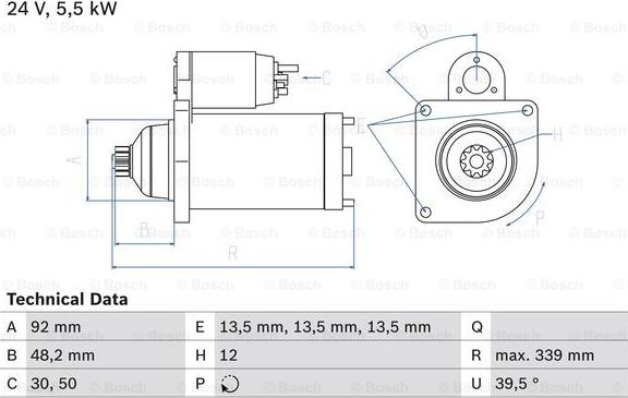 BOSCH 0 986 025 060 - Стартер unicars.by