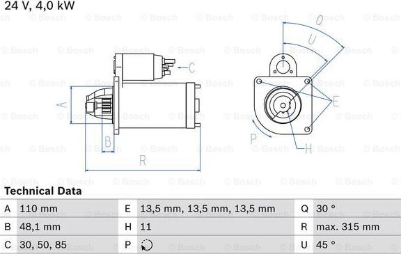 BOSCH 0 986 025 890 - Стартер unicars.by