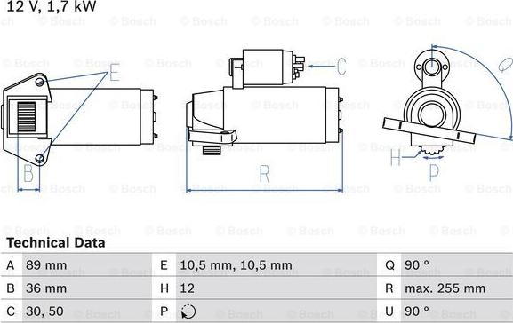 BOSCH 0 986 025 830 - Стартер unicars.by