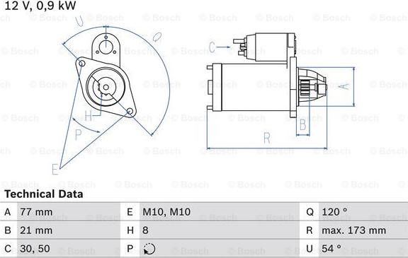 BOSCH 0 986 025 720 - Стартер unicars.by