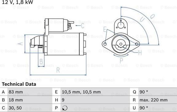 BOSCH 0 986 026 050 - Стартер unicars.by