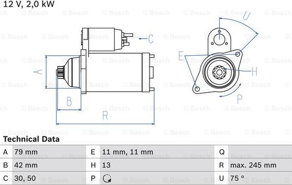 BOSCH 0 986 026 160 - Стартер unicars.by