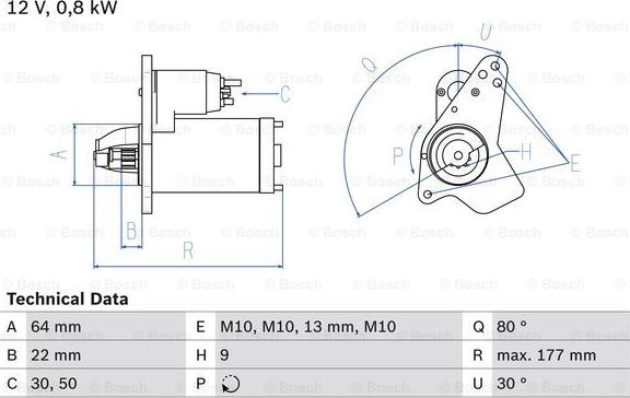 BOSCH 0 986 026 250 - Стартер unicars.by