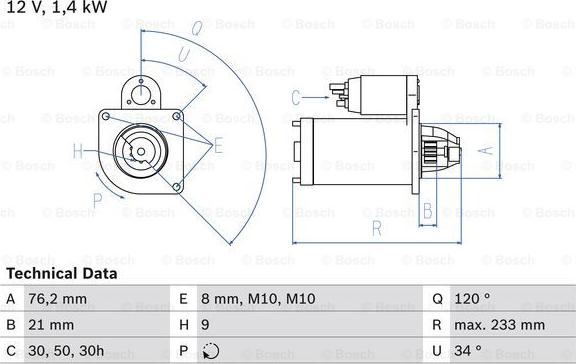 BOSCH 0 986 026 220 - Стартер unicars.by