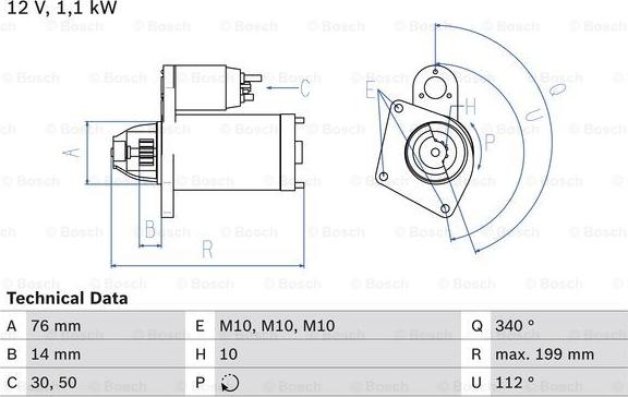 BOSCH 0 986 020 900 - Стартер unicars.by