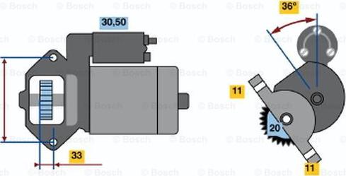 BOSCH 0 986 020 511 - Стартер unicars.by