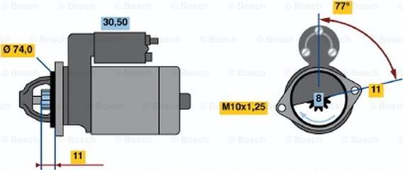 BOSCH 0 986 020 531 - Стартер unicars.by