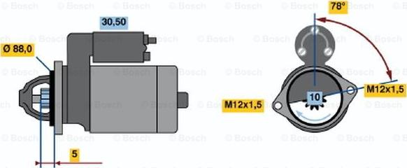 BOSCH 0 986 020 521 - Стартер unicars.by