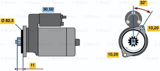 BOSCH 0 986 020 681 - Стартер unicars.by