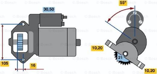 BOSCH 0 986 020 801 - Стартер unicars.by