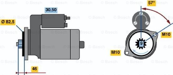 BOSCH 0 986 020 811 - Стартер unicars.by