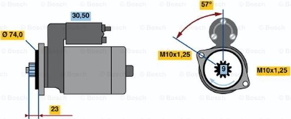 BOSCH 0 986 020 831 - Стартер unicars.by