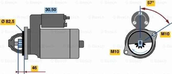 BOSCH 0 986 020 821 - Стартер unicars.by