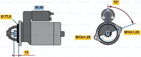 BOSCH 0 986 020 381 - Стартер unicars.by