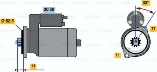 BOSCH 0 986 020 711 - Стартер unicars.by