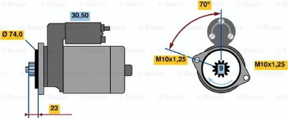 BOSCH 0 986 020 771 - Стартер unicars.by