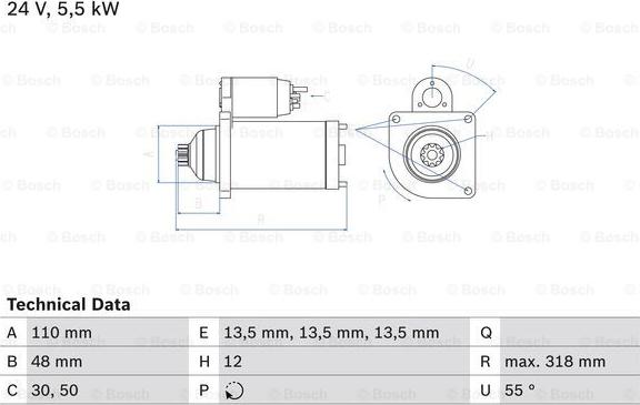 BOSCH 0 986 021 490 - Стартер unicars.by