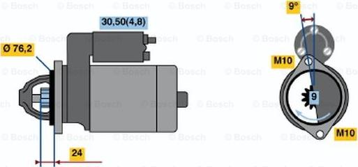 BOSCH 0 986 021 510 - Стартер unicars.by