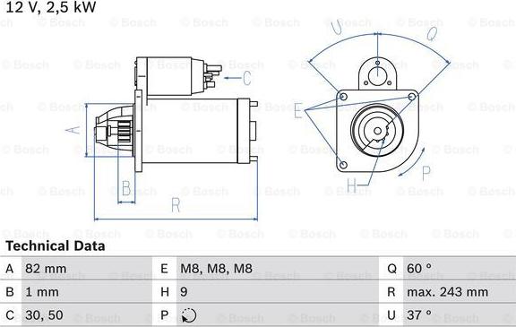 BOSCH 0 986 021 640 - Стартер unicars.by