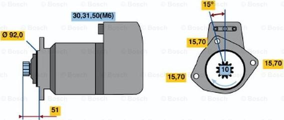 BOSCH 0 986 021 020 - Стартер unicars.by