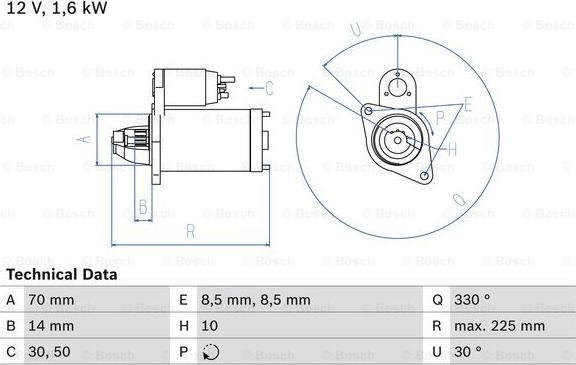 BOSCH 0 986 021 260 - Стартер unicars.by